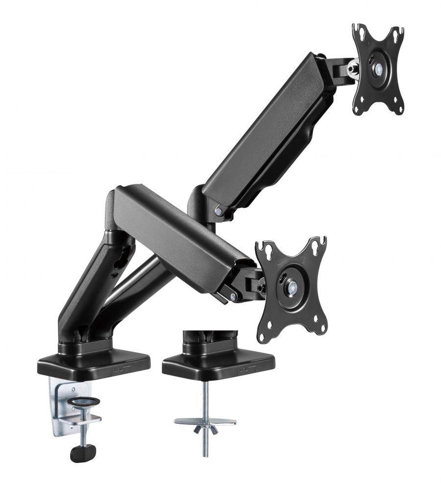 DUAL MONITOR ELEMENTAL GAS SPRING MONITOR ARM