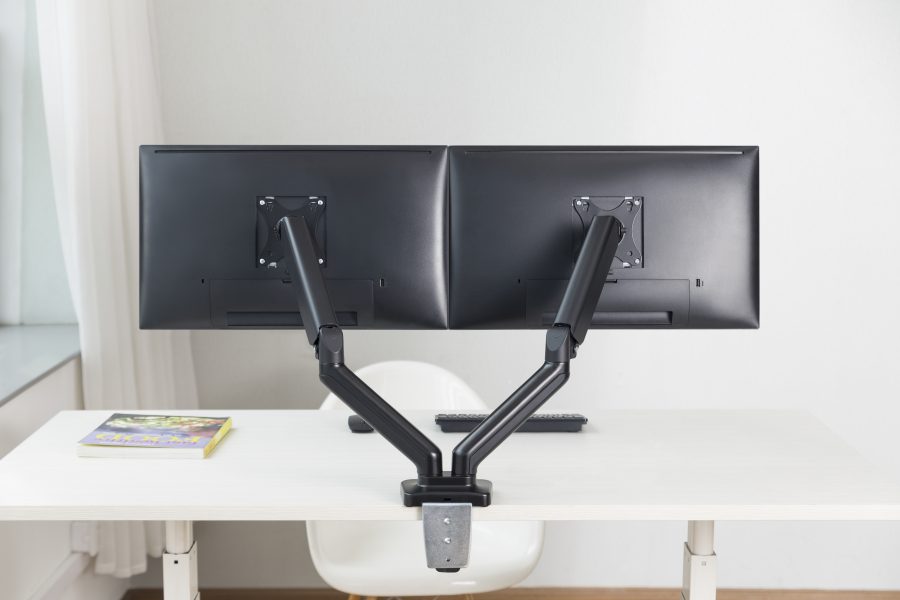 DUAL MONITOR ELEMENTAL GAS SPRING MONITOR ARM